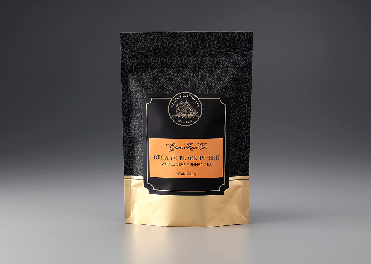 Organic Black Pu-erh, Whole Yunnan Leaf